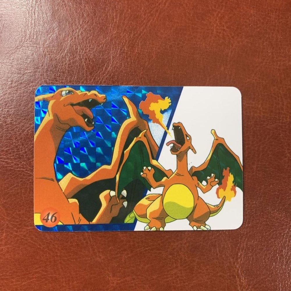 1998 Pokemon Pocket Monsters Bandai Carddass Vending Sticker Charizard Foil RARE
